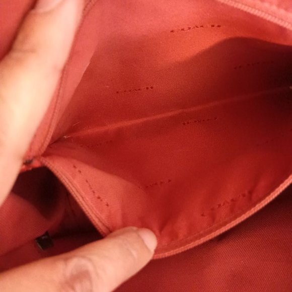 Coach prairie satchel convertible handbag in red signature Coach pebble leather - Picture 6 of 9